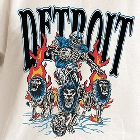 Detroit Lions Crewneck Sweatshirt Cozy Sana Retro Team Fan Game Day Gift 17 - Picture 2 of 6